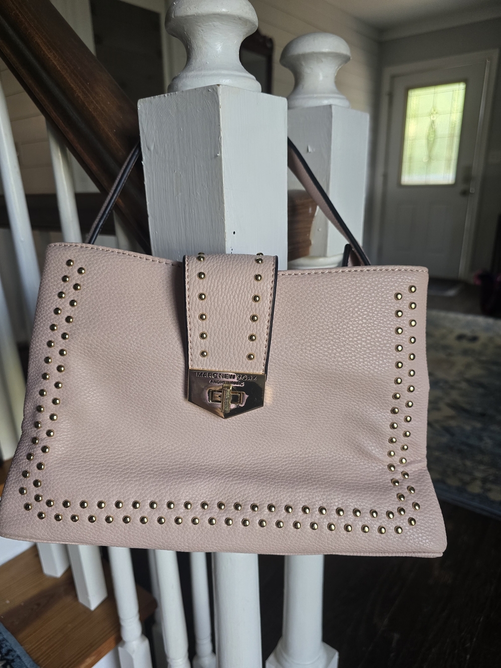 Marc New York Studded Leather Top-Handle Bag - Blush Pink